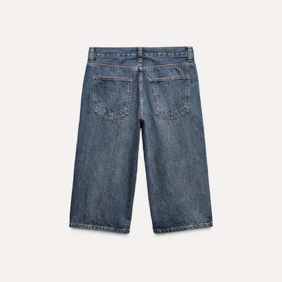 ZARA LOW-RISE DENIM SHORTS ZW COLLECTION - Picture 6 of 12